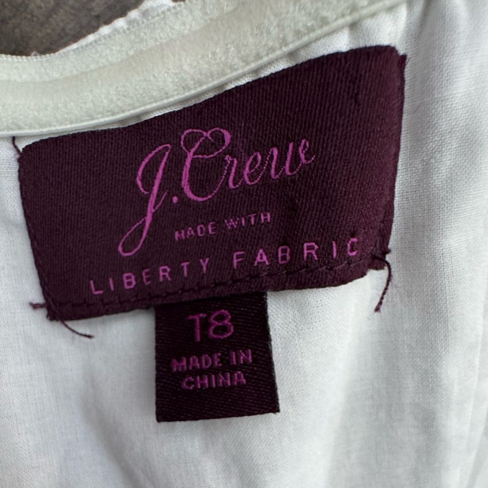 J Crew x Liberty of London Wiltshire Fit & Flare Midi Dress, Floral Berry, Sz 8T - Picture 17 of 17